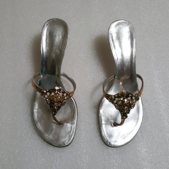 Giuseppe Zanotti Swarovski Turtle Kitten Heels 36.5